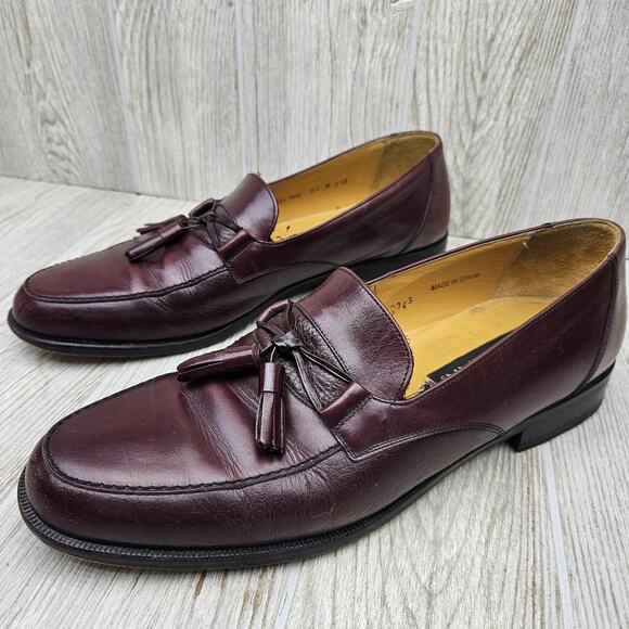 Mezlan Shoes‎ Mens Size 9.5M Burgundy Tassel Loafer Slip On Leather Dress Spain main image 6